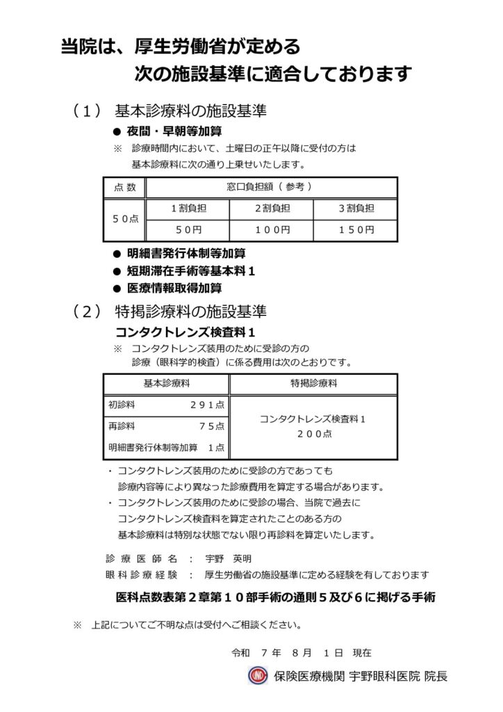 掲示物タイトル：施設基準適合